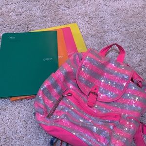 Justice backpack with built in cool factor.